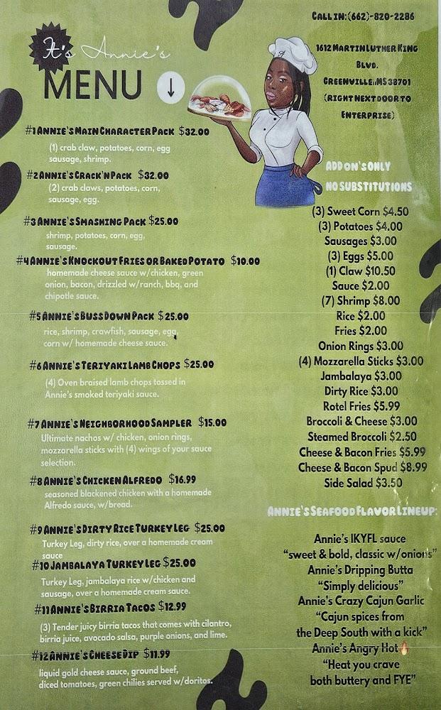 It's Annie's Menu image 3